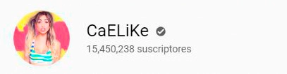 Imagen de Perfil de CaELiKe, 15,450,238 suscriptores
