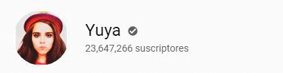 Imagen de Perfil de Yuya, 23,647,266 suscriptores