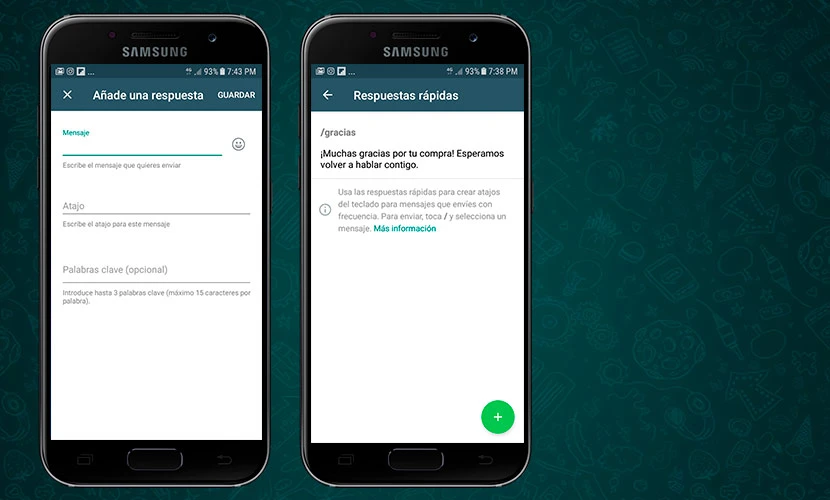 Respuestas rápidas en Whatsapp Business