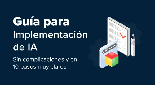 Portada de la página para descargar la guía de Implementación para Inteligencia Artifical