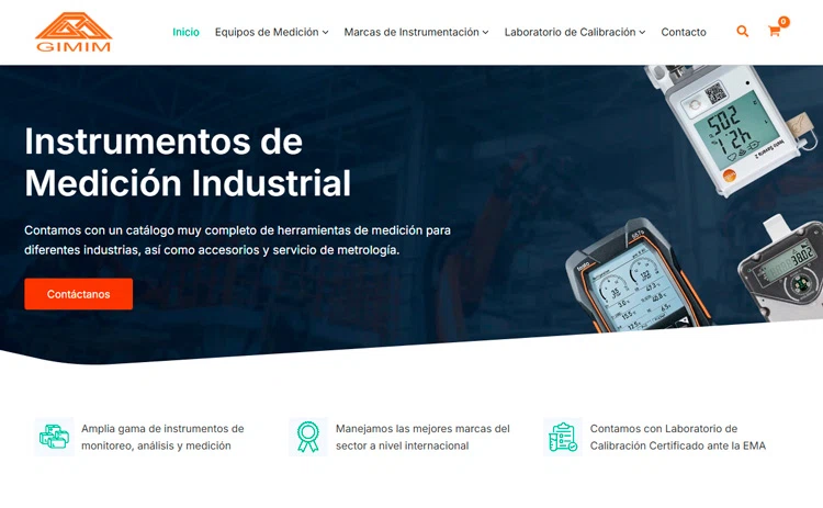 Captura de inicio del sitio web GIMIM