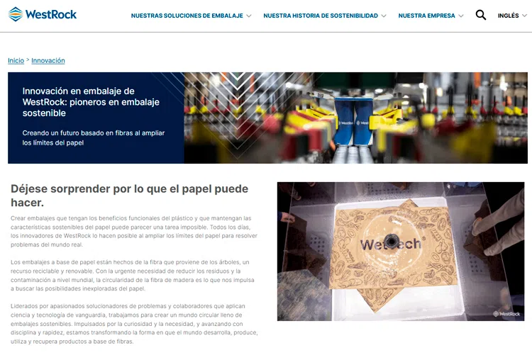 Ejemplo de marketing B2B WestRock