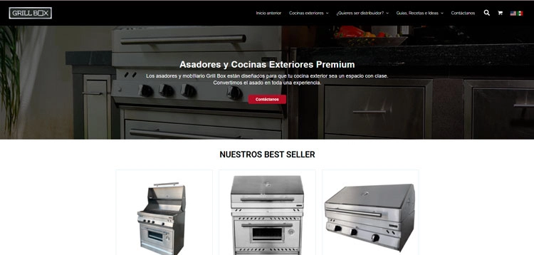 Ejemplo de atracción de prospectos a través del SEO para el sitio web de Grill Box