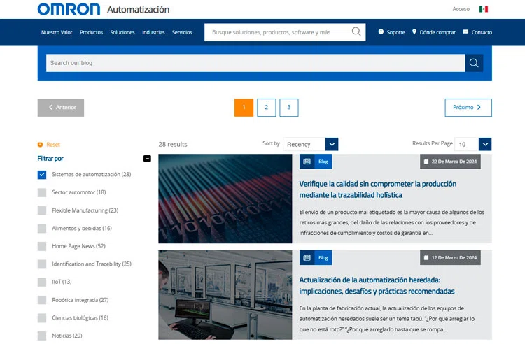 Ejemplo de mercadotecnia industrial de la empresa Omron Automation
