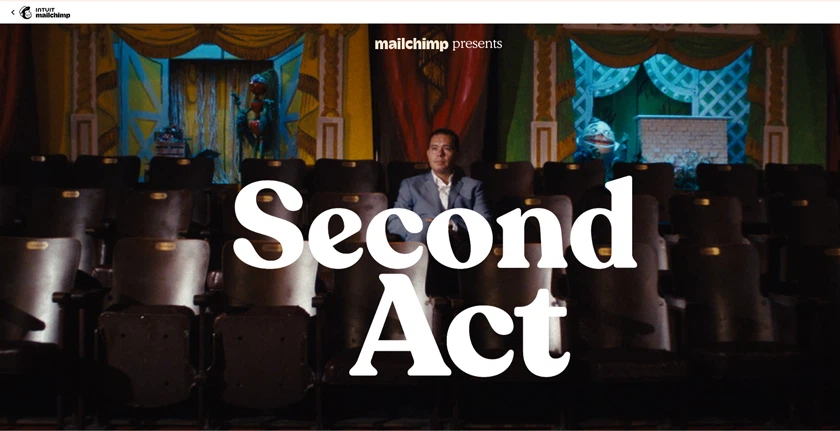 Captura de pantalla de la campaña Second Act de Mailchimp.