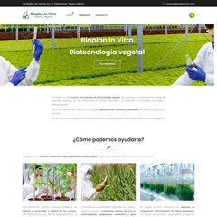 Diseño y desarrollo de sitio web para Bioplan In Vitro