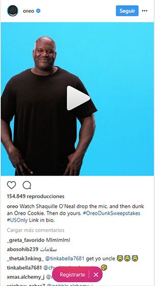 Ejemplo de empresa que usa videos en instagram