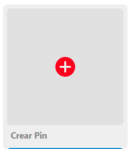 Captura de pantalla de la sección "Crear Pin"